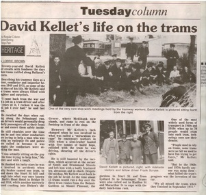 "David Kellet's life on the trams'  (Kellett)
