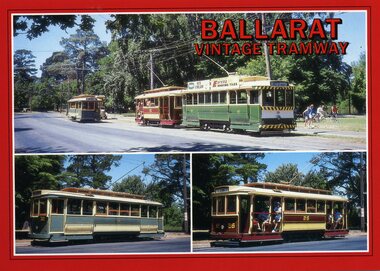 Postcard, Ballarat Tramway Museum (BTM), BTM - Gardens Loop, Feb. 1988