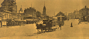 Postcard - Folder set, "Ballarat Trams  A Pictorial History in Four Post Cards", 1971