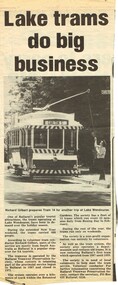 Newspaper, The Courier Ballarat, "Lake trams do big business", Jan.1989