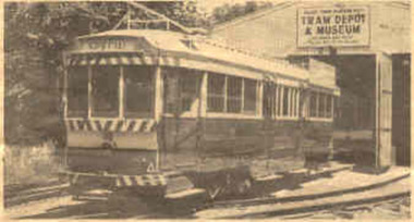 Newspaper, The Courier Ballarat, "Trams to be painted in old colors", Aug. 1980