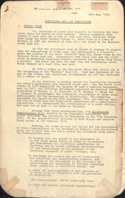 Document - Report, State Electricity Commission of Victoria (SECV), "Commission Acts and Regulations", May. 1958