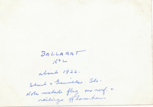 Notes on rear of print