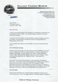 Document - Letter/s, Alan Bradley, 3/05/2001 12:00:00 AM