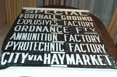 Functional object - Destination Roll, Melbourne and Metropolitan Tramways Board (MMTB), "Footscray Depot", 1950?