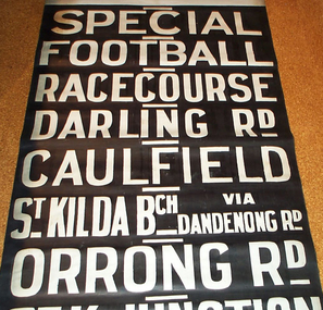 Functional object - Destination Roll, Melbourne and Metropolitan Tramways Board (MMTB), "Malvern Depot", 1950's