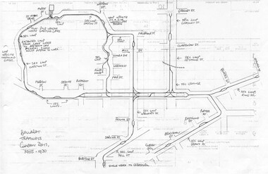 Document - Photocopy, Dave Macartney, Drawing of ESCo Ballarat Tramways, c1990