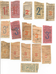 Ephemera - Ticket/s, State Electricity Commission of Victoria (SEC), Set of 16 mixed SEC tickets found in Ballarat No. 18, 1950's to late 1960's