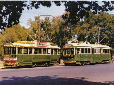 Postcard, Bascands Ltd. Christchurch NZ, SECV Ballarat trams 27 and 38, 1980-1981