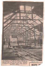 Newspaper, The Courier Ballarat, former SEC Depot in Wendouree Parade being demolished, 22/07/1972 12:00:00 AM