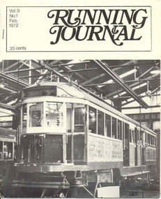 Magazine, Tramway Museum Society of Victoria (TMSV), "Running Journal Vol 9, No. 1, Feb. 1972", Feb. 1972