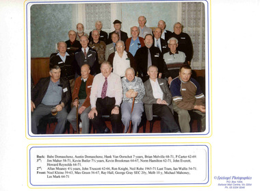 Memorabilia - Presentation Photograph Folder, Speilvogel Photographic, SEC Ballarat Tramway Employees photographed at the Queens Head Hotel, 2001