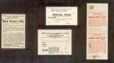 Ephemera - Display Board - Tickets, Ballarat Tramway Preservation Society (BTPS), 1/04/2002 12:00:00 AM