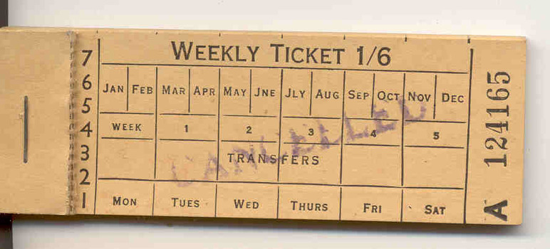 Block of SEC 1/6 weekly tickets