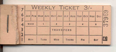 Block of SECV 3/- weekly tickets