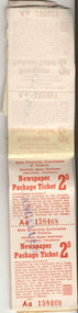 Ephemera - Ticket/s, State Electricity Commission of Victoria (SECV), Block of 50  2d Newspaper package Tickets, 1950's