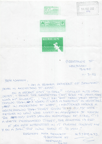 Document - Letter/s, Warren Doubleday and  Max Bennett, 2002