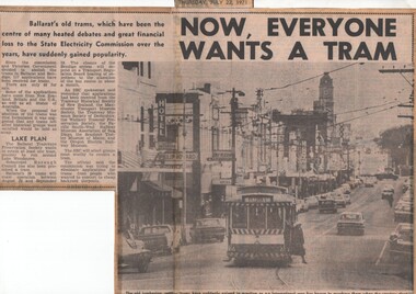Newspaper, The Courier Ballarat, "Now everyone wants a tram", 22/07/1971 12:00:00 AM