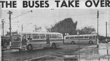 Newspaper, The Courier Ballarat, "The buses take over", 24/08/1971 12:00:00 AM