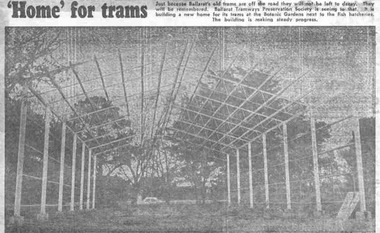 Newspaper, The Courier Ballarat, " 'Home' for trams", 16/05/1972 12:00:00 AM