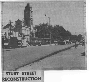 Newspaper, The Courier Ballarat, "Sturt St. reconstruction', 28/03/1972 12:00:00 AM