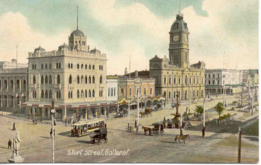 Postcard, "Sturt St Ballarat", 1905