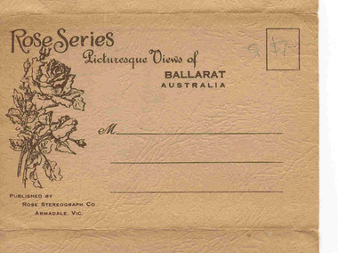 Postcard - Folder set, Rose Stereograph Co, "Rose Series  Picturesque Views of Ballarat Australia", c1940