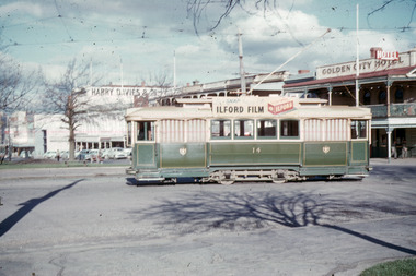 Slide - Ballarat tram 14 - Dawson St, Travis Jeffrey, c1960