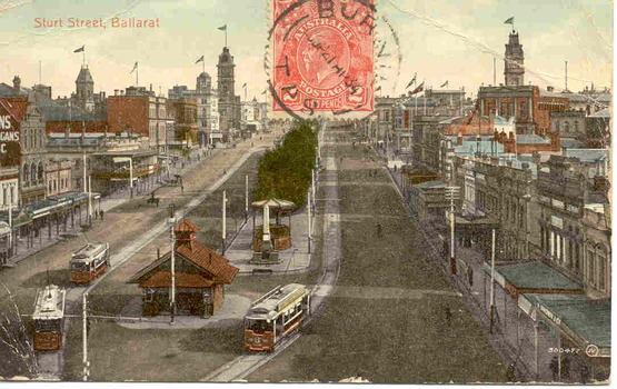 Sturt St. from top of the Nichol and Allen Building in Grenville St