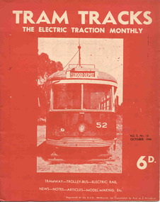 Magazine, Jack Richardson, "Tram Tracks - The Electric Traction Monthly", July to Dec 1948