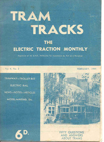 Magazine, Jack Richardson, "Tram Tracks - The Electric Traction Monthly", Feb. 1949 to August 1949