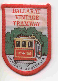 Domestic object - Cloth badge, K. F. Williams & Co. and  63 Hoddle St Richmond, Dec. 1991