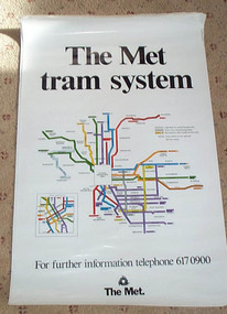 Poster, Metropolitan Transit Authority (MTA), "The Met / tram system", c1988