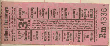 Ephemera - Ticket/s, J.J. Miller, ESCo 3d, early to mid 1920's to 1930's