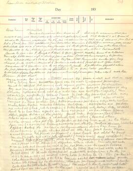 Transfers method of collection - handwritten notes.