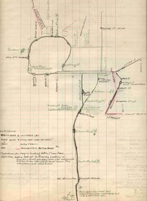 Map, H.P. James, Ballarat tramway system, 1939