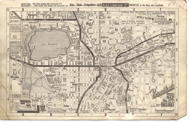 Map, Broadbent's, "Broadbent's Official Map 177 Ballarat", c1960