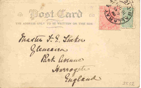 "Shoppee and Alexandra Squares Ballarat Vic."  rear