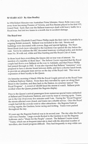Document - Report, Alan Bradley, "50 Years Ago ", Apr. 2004