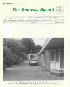 Magazine, Australian Tramway and Motor Omnibus Employees Association (ATMOEA), "The Tramway Record Vol. 54, No. 13, Sept. 1992", Sep. 1992