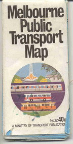 Map, Ministry of Transport, "Melbourne Public Transport Map" -  "No. 12", 1982