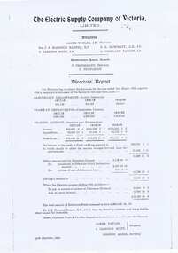 Document - Photocopies, Alan Bradley, "The Electric Supply Company of Victoria Limited - Annual Reports", c1995