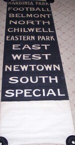 Functional object - Destination Roll, State Electricity Commission of Victoria (SECV), " Geelong"  (black background), 1950's