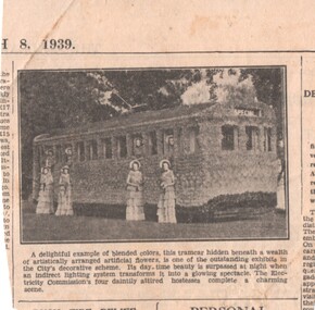 Newspaper, The Courier Ballarat, Ballarat No. 29 decorated for the 1939 floral festival, 8/03/1939 12:00:00 AM