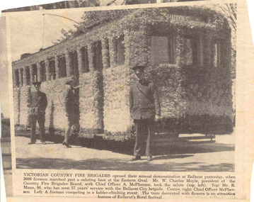 Newspaper, The Courier Ballarat, No. 29 decorated for the 1939 floral festival, May. 1939