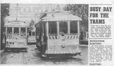 Newspaper, The Courier Ballarat, "Busy day for the trams", 14/09/1971 12:00:00 AM