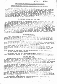 Document - Instruction, Melbourne and Metropolitan Tramways Board (MMTB), "MMTB Instructions for Drivers Operating PCC Car No. 980.", Oct. 1950