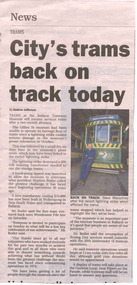 "City's trams back on track today"