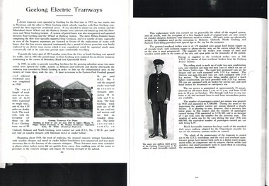 Document - Photocopy, M. Sayers, "Geelong Electric Tramways", 2000?