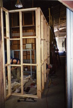 framing new substation wall